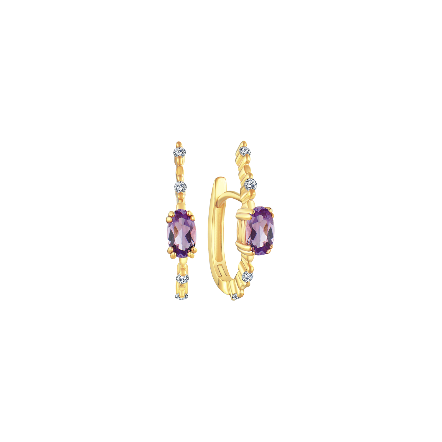 Støvring Design 8kt Guld Creol med Ametyst og Zirconia 60237075