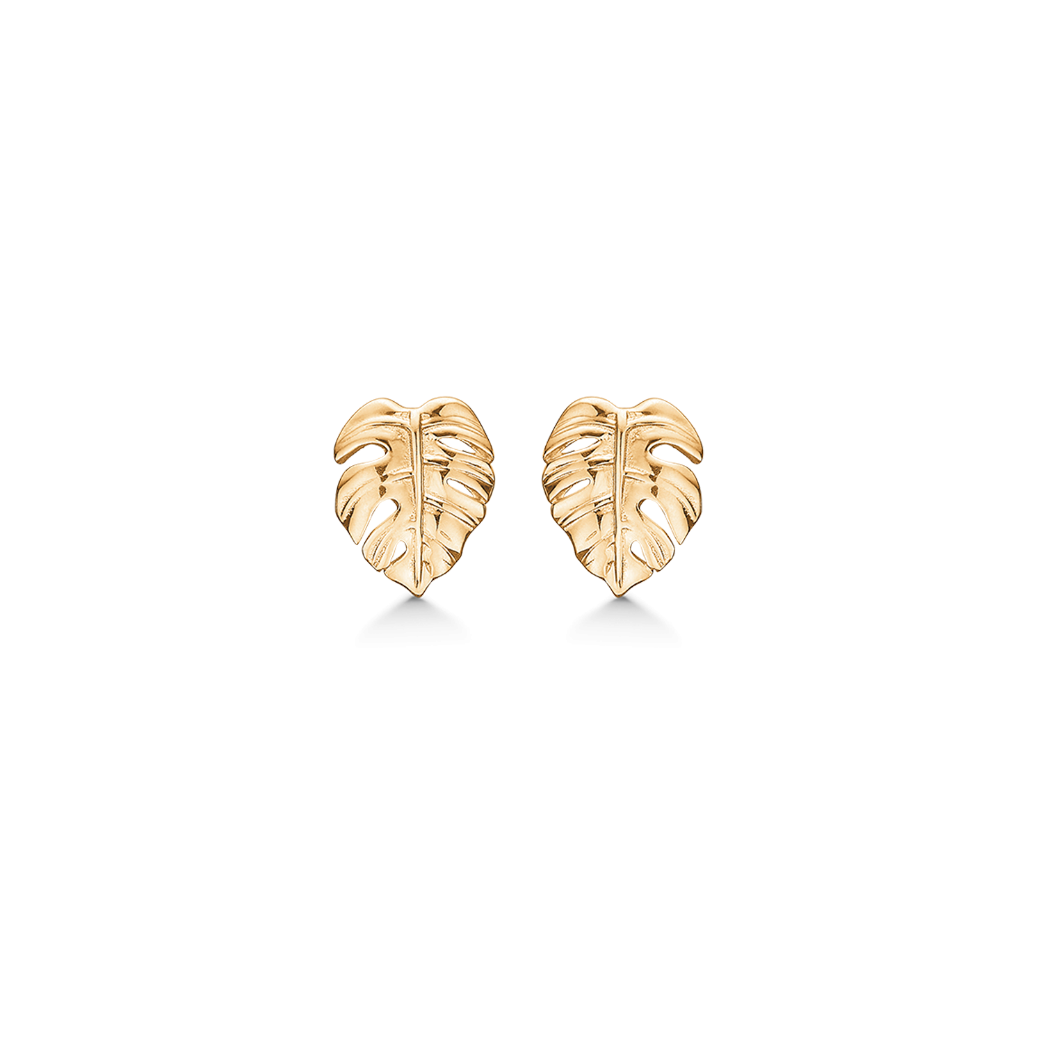 Støvring Design 8kt Guld Blad Ørestikker 60242022