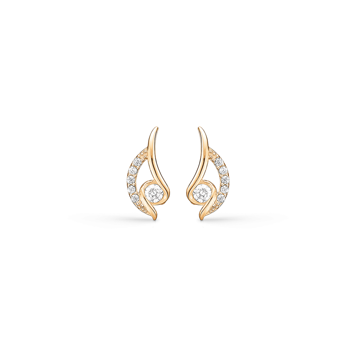 Støvring Design 8kt Guld ørestik med Zirkonia sten 60242025