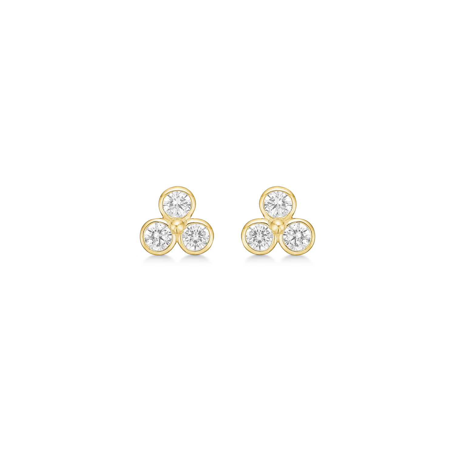 Støvring Design 8kt Guld Ørestik med 3 Zirkonia 60242047