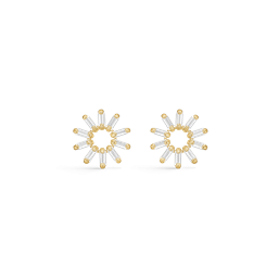 Støvring Design 8kt Guld Ørestik med Baguette Slebet Zirkonia i Cirkel 60242051