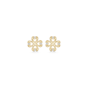 Støvring Design 8kt Guld Flower of Hearts Ørestik med Zirkonia 60242055