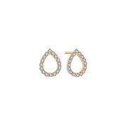 Støvring Design 8kt Guld Dråbeformet Ørestik med Zirkonia 60242503