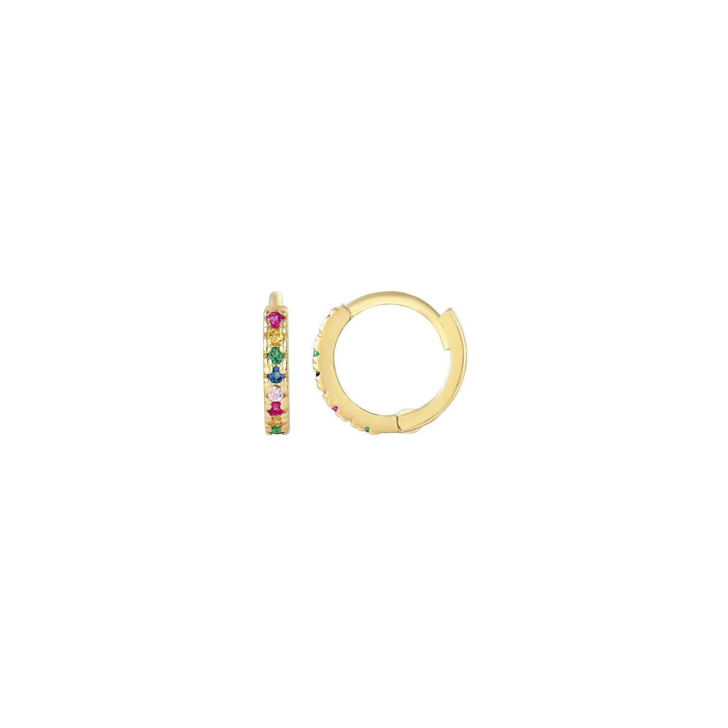 Støvring Design 8kt Guld Creol med Farvet Zirkonia 10mm 60242526