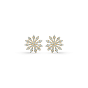 Støvring Design 8kt Guld Snefnug Ørestikker med Zirkonia 60242793