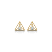 Støvring Design 8kt Guld Trekant Ørestik med Zirkonia 60242823