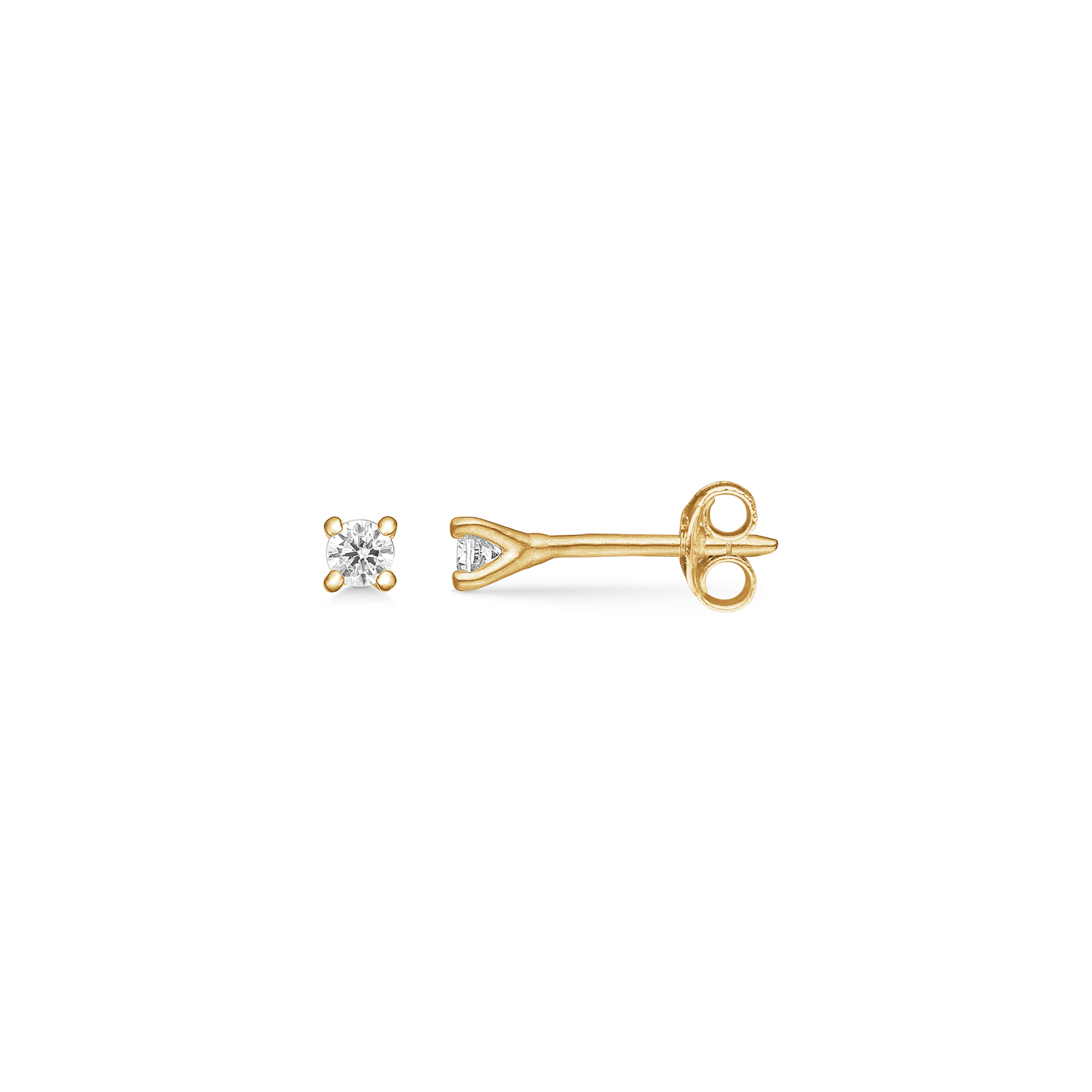 Støvring Design 8kt Guld Ørestik med 2,5mm Zirkonia 60251975