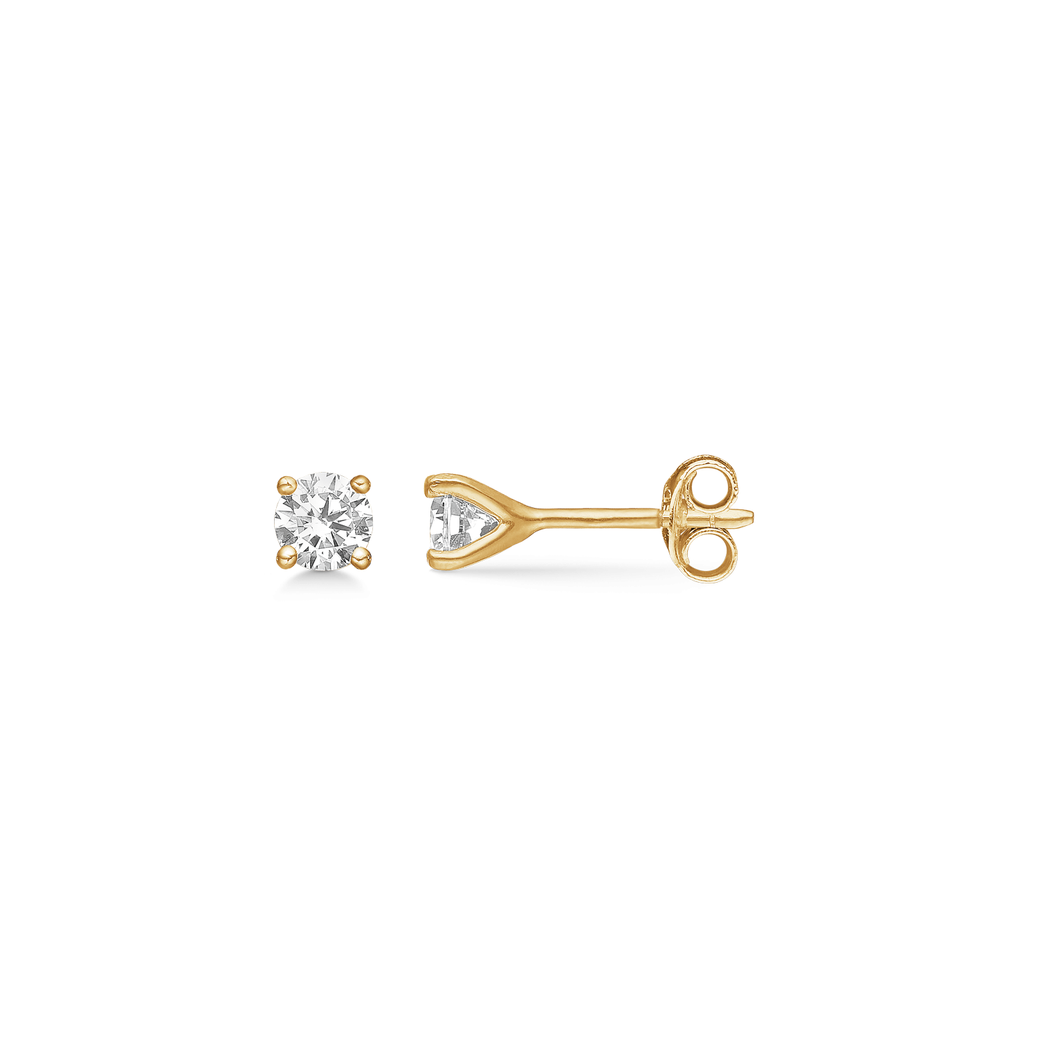 Støvring Design 8kt Guld Ørestik med 4mm Zirkonia 60251976