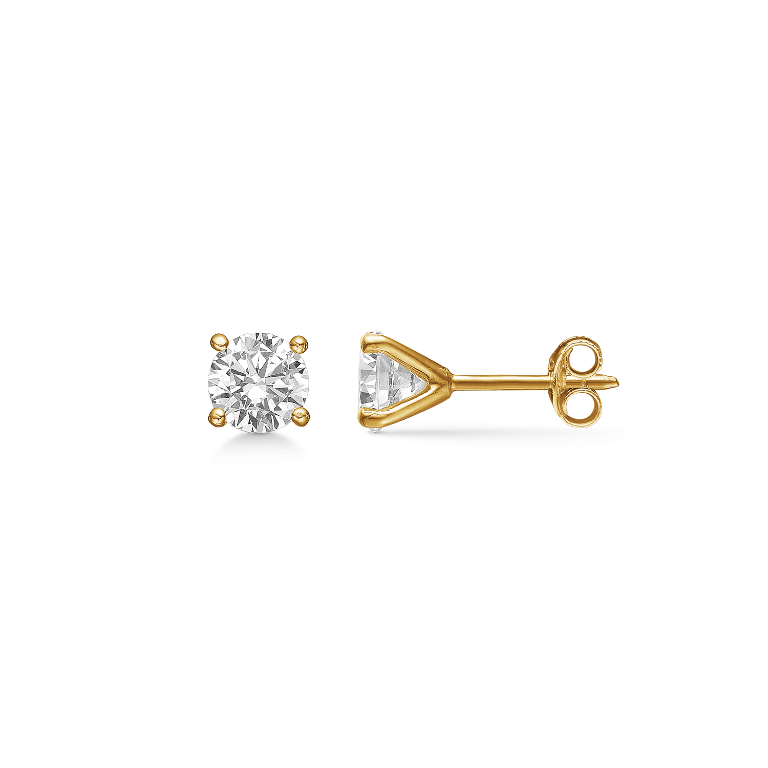 Støvring Design 8kt Guld Ørestik med 5,5mm Zirkonia 60251977