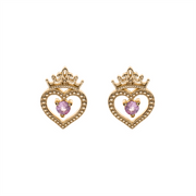 Disney Princess 9kt Guld Ørestik med Pink Safir 60333017