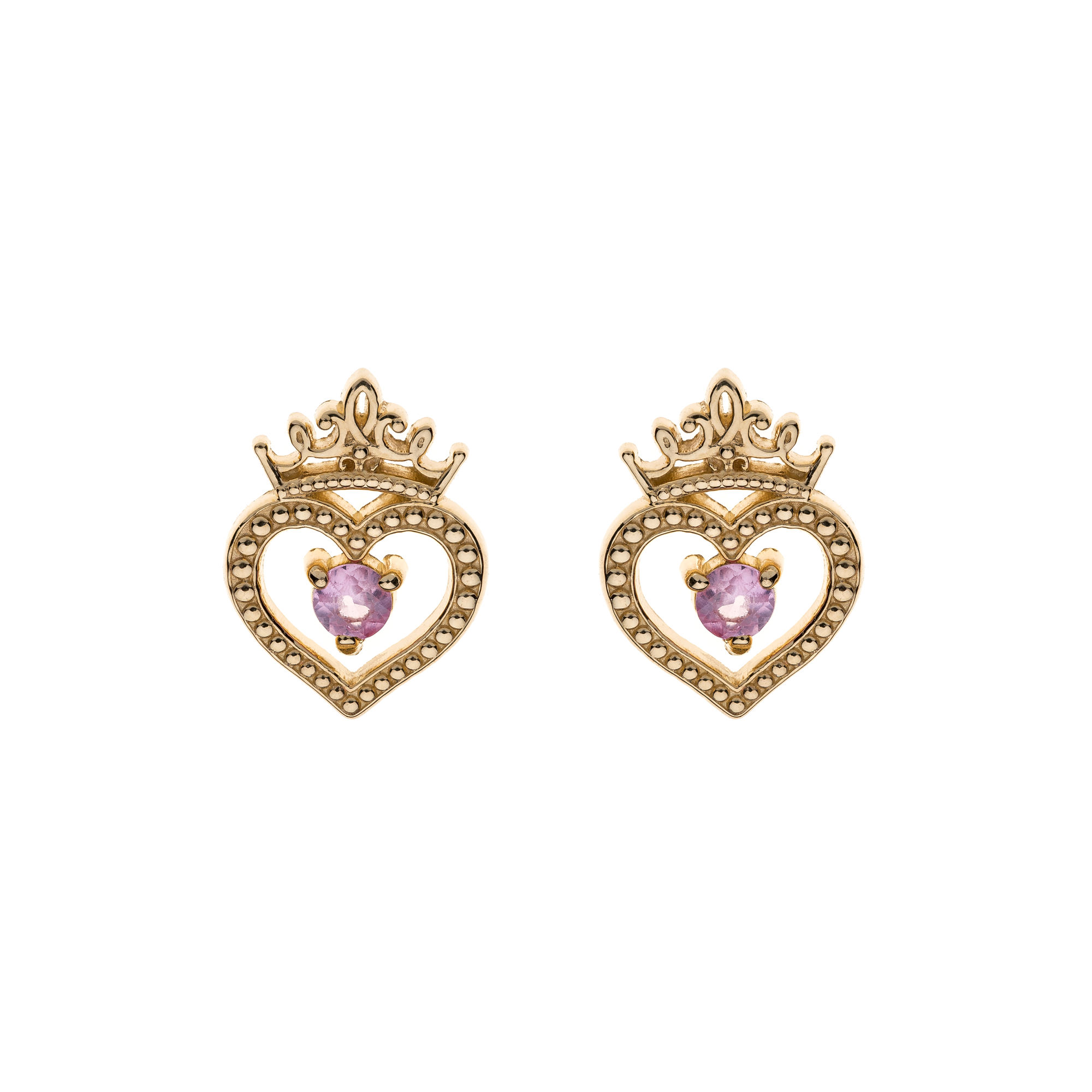 Disney Princess 9kt Guld Ørestik med Pink Safir 60333017