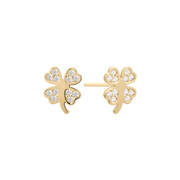 Støvring Design 8kt Guld Ørestik Firkløver med Zirkonia 60342883