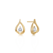 Støvring Design 8kt Guld Dråbeformet Ørestik med Zirkonia 60342968