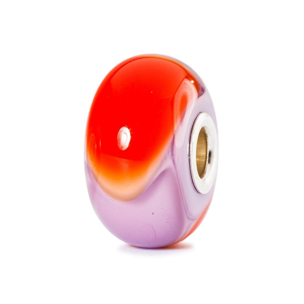 Trollbeads/Troldekugler Rød og lilla bæltedyr kugle TGLBE-10185
