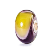 Trollbeads/Troldekugler Gul og lilla bæltedyr kugle TGLBE-10186