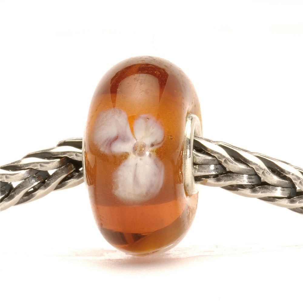Trollbeads/Troldekugler Beige blomst kugle TGLBE-10002