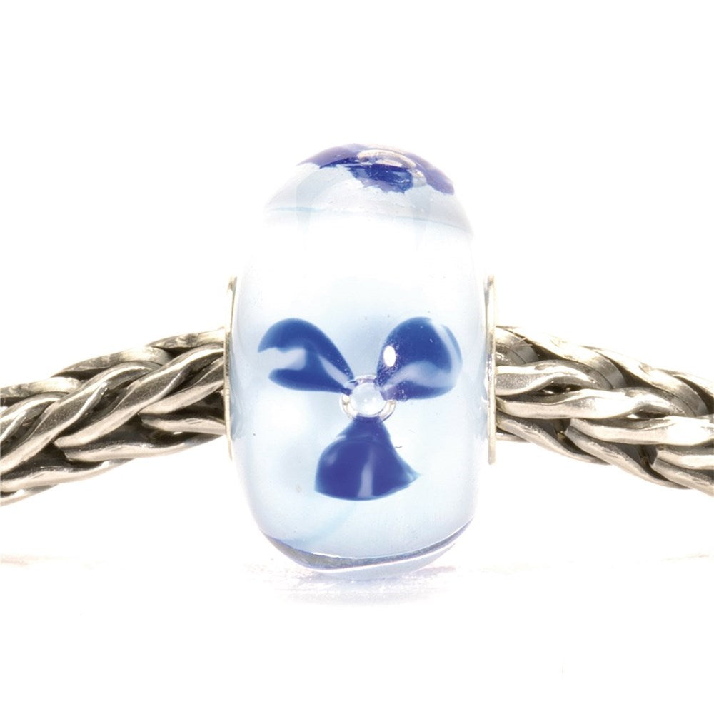 Trollbeads/Troldekugler Lyseblå blomst kugle TGLBE-10006