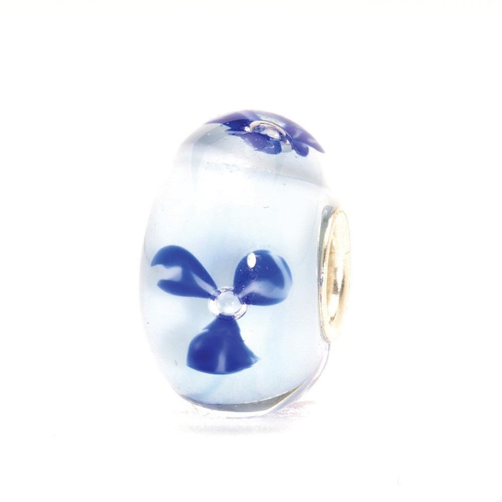 Trollbeads/Troldekugler Lyseblå blomst kugle TGLBE-10006