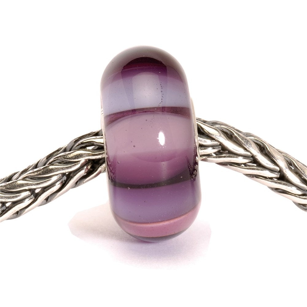 Trollbeads/Troldekugler Lilla stribe kugle TGLBE-10043