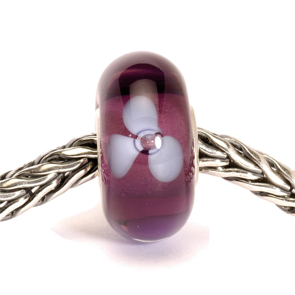 Trollbeads/Troldekugler Lilla blomst kugle TGLBE-10044