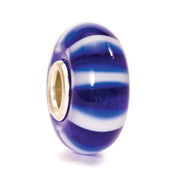 Trollbeads/Troldekugler Blå stribe kugle TGLBE-10054