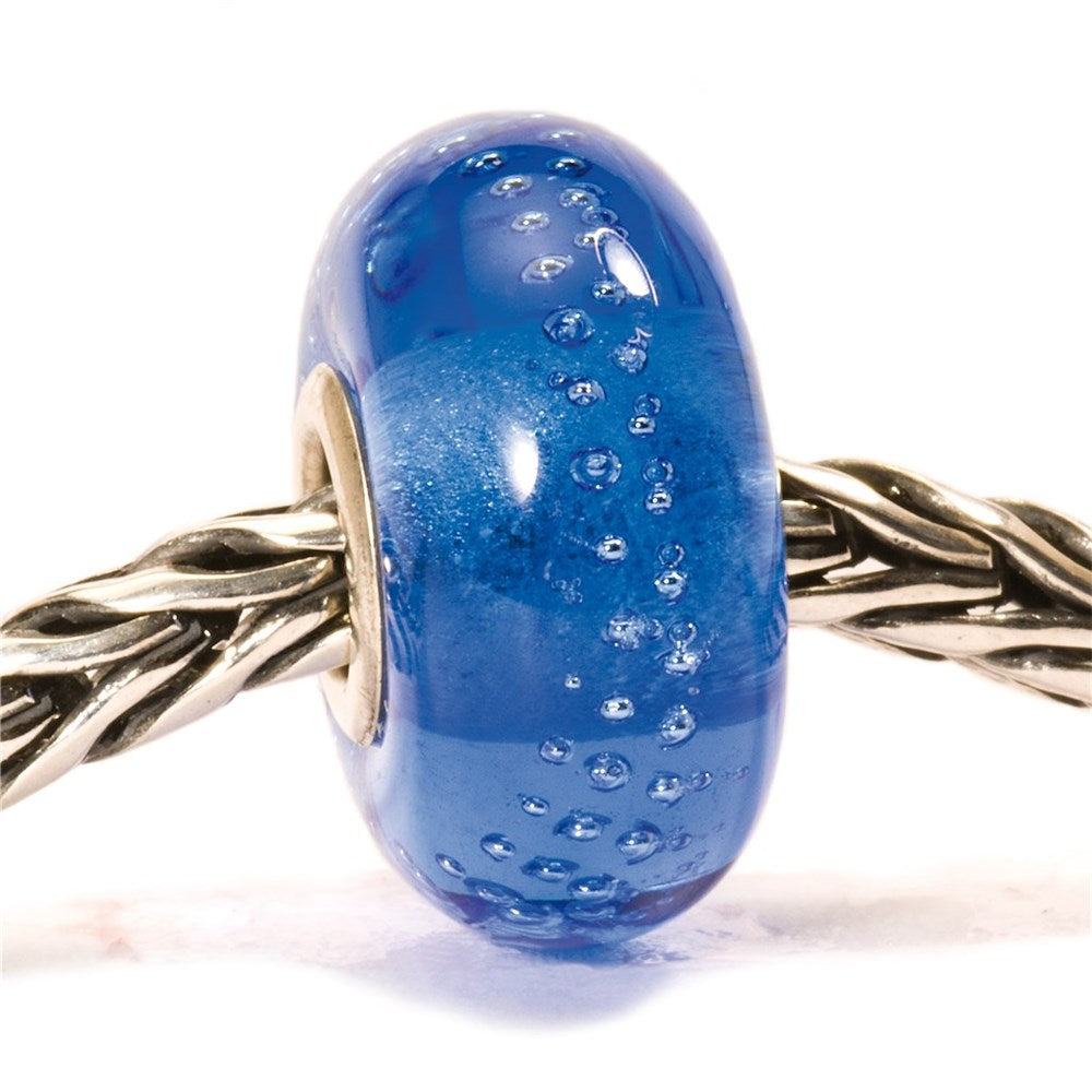Trollbeads/Troldekugler Sølvspor, blå/cerise kugle TGLBE-10055