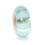 Trollbeads/Troldekugler Lyseblå stribe kugle TGLBE-10058