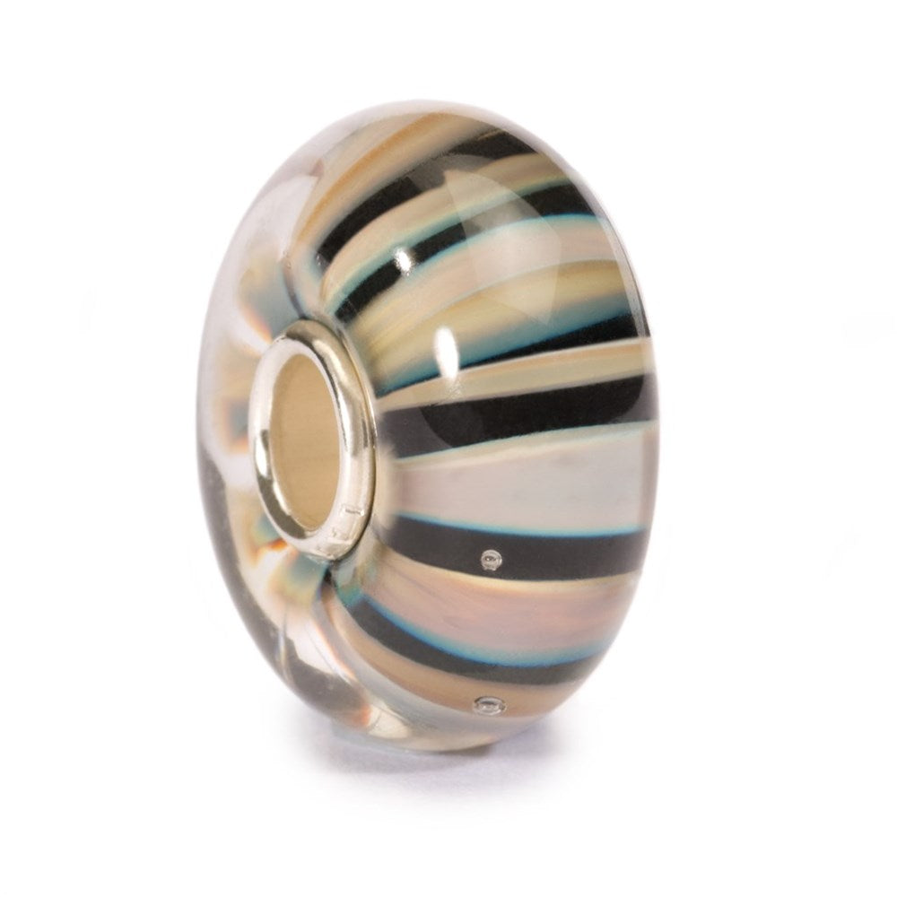 Trollbeads/Troldekugler Khaki stribe kugle TGLBE-10253