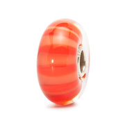 Trollbeads/Troldekugler Ferskenfarvet stribe kugle TGLBE-10137