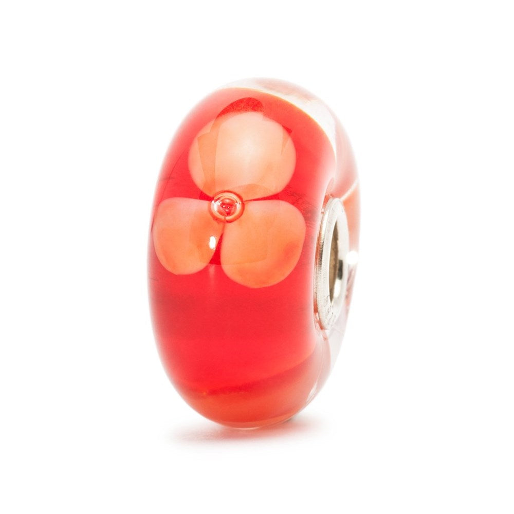 Trollbeads/Troldekugler Ferskenfarvet blomst kugle TGLBE-10139