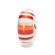 Trollbeads/Troldekugler Jordbærstriber kugle TGLBE-10153
