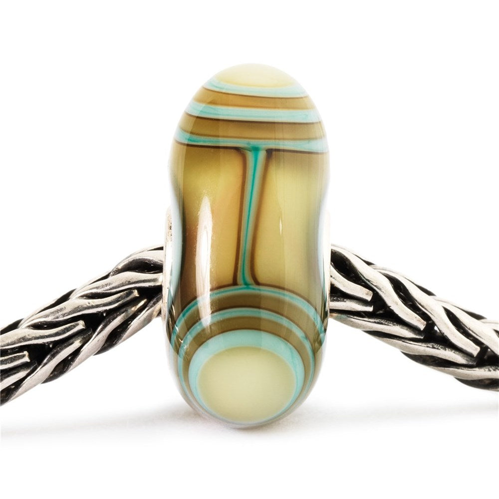 Trollbeads/Troldekugler Blå kant triangel kugle TGLBE-10162
