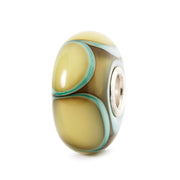 Trollbeads/Troldekugler Blå kant kronblade kugle TGLBE-10164