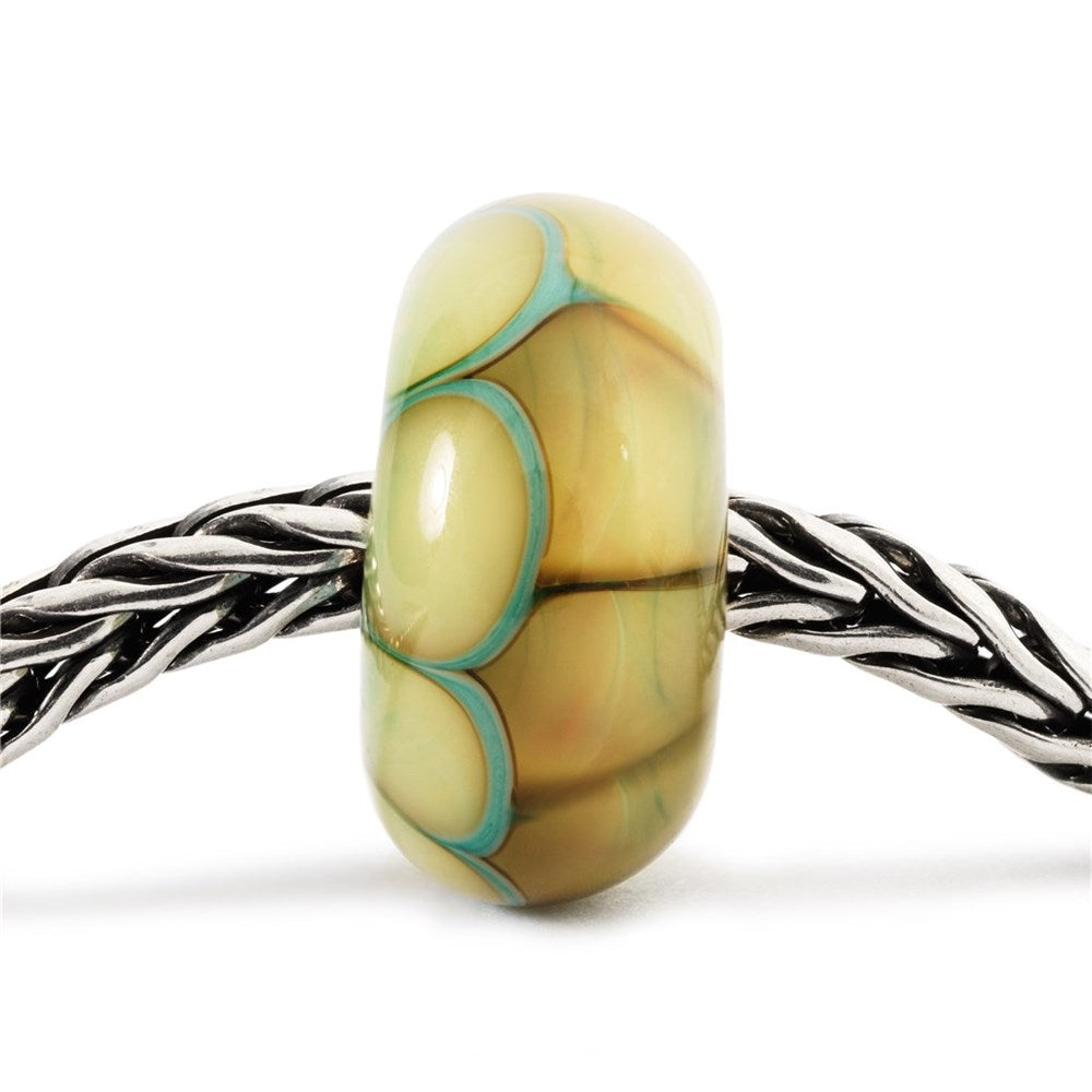 Trollbeads/Troldekugler Blå kant græskar kugle TGLBE-10166