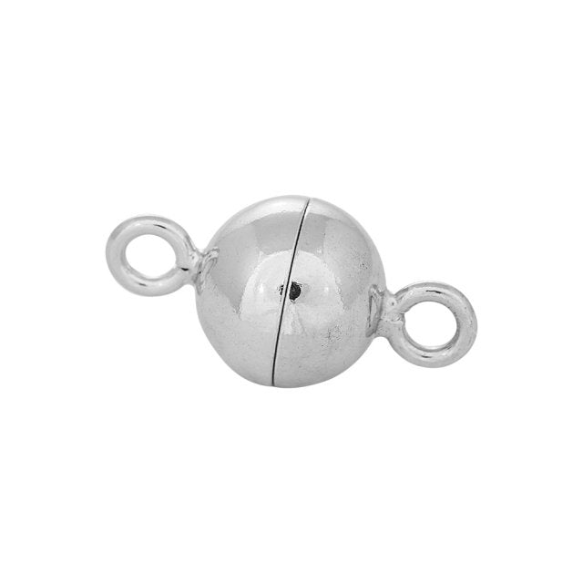 Siersbøl Rhodineret Sølv Magnet Perlelås 10mm 60170100900