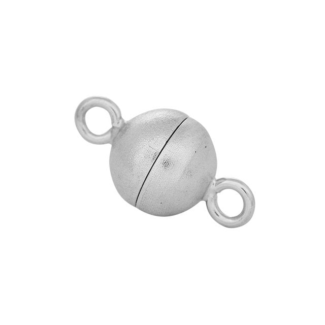 Siersbøl Rhodineret Sølv Mat Magnet Perlelås 8mm 60170010900