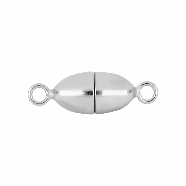 Siersbøl Rhodineret Sølv Ova Perlelås 6x12mm 60170050900