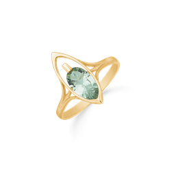 Støvring Design 8kt Guld Ring med Oval Grøn Ametyst 62165005
