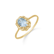 Støvring design 8kt Guld Ring med Himmelblå Topas 62205041