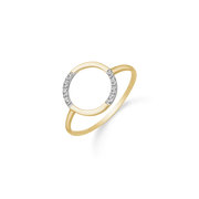 Støvring Design 8kt Guld Ring med Cirkel og Zirkonia 62205042