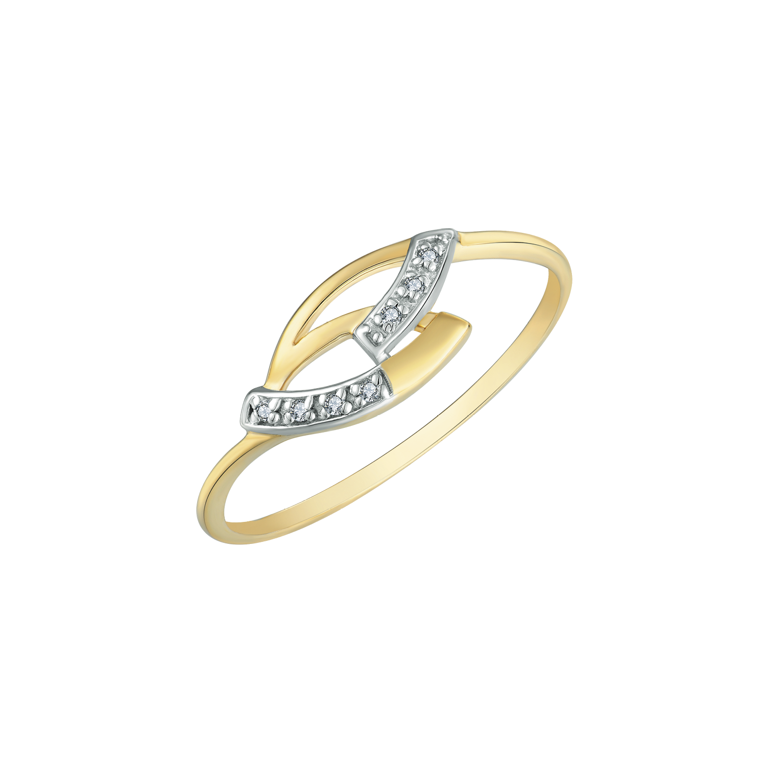 Støvring Design 8kt guld Ring med Dobbelt Aflang Oval med Zirkonia 62205051