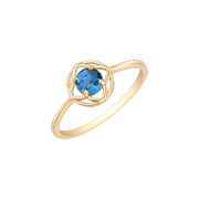 Støvring Design 8kt Guld Ring med London Blå Topas 62205069