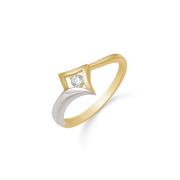 Støvring Design 8kt Guld og Hvidgulds Ring med Zirkonia 62237042