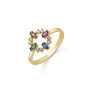 Støvring Design 8kt Guld Ring med Farvet Zirkonia 62251014