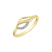 Støvring Design 8kt Guld ring med Buer og Zirkonia 62251020