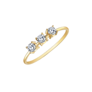 Støvring Design 8kt Guld Ring med 3 Zirkonia 62251953