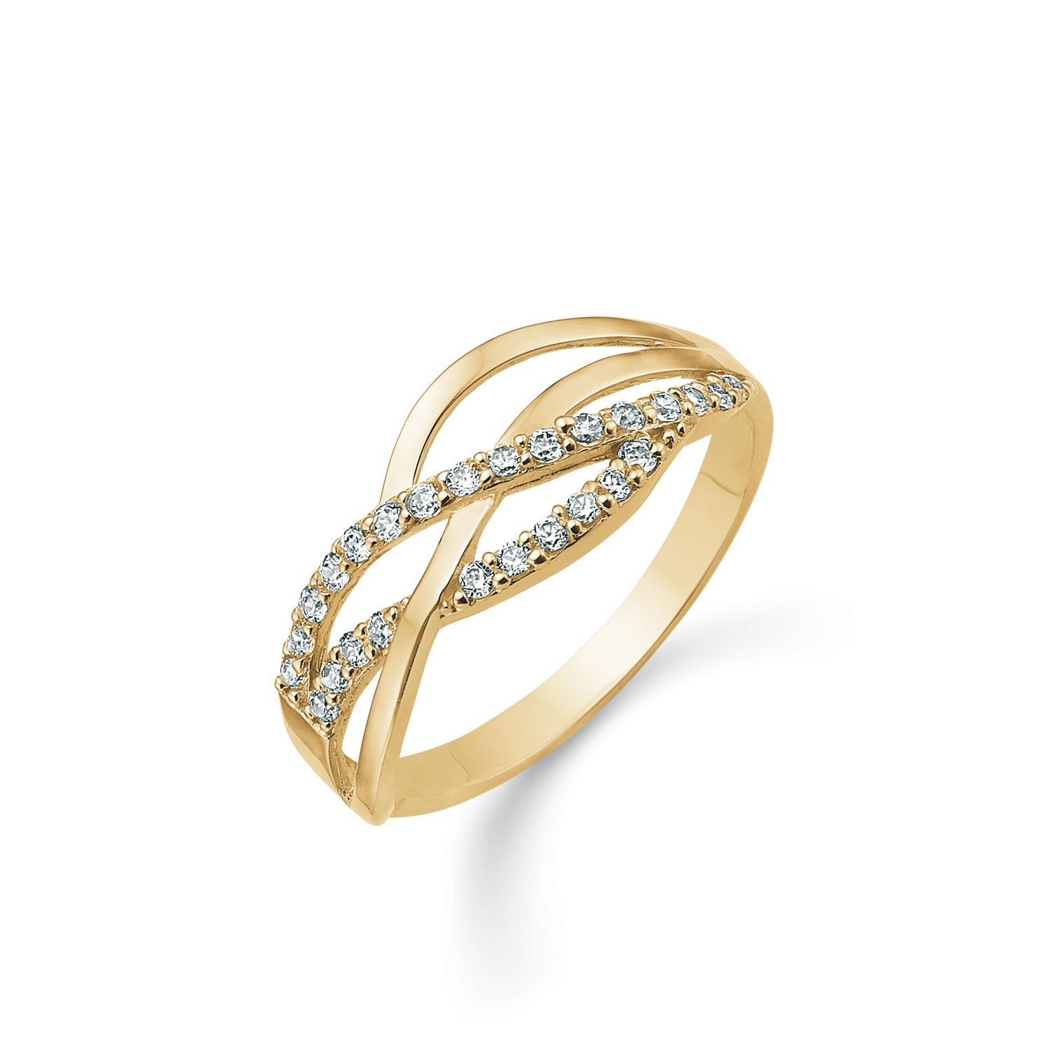 Støvring Design 8kt Guld Ring med 4 Rækker 62251973