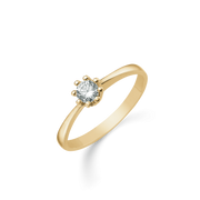 Støvring Design 8kt Guld Solitaire Ring med Zirkonia 62251992
