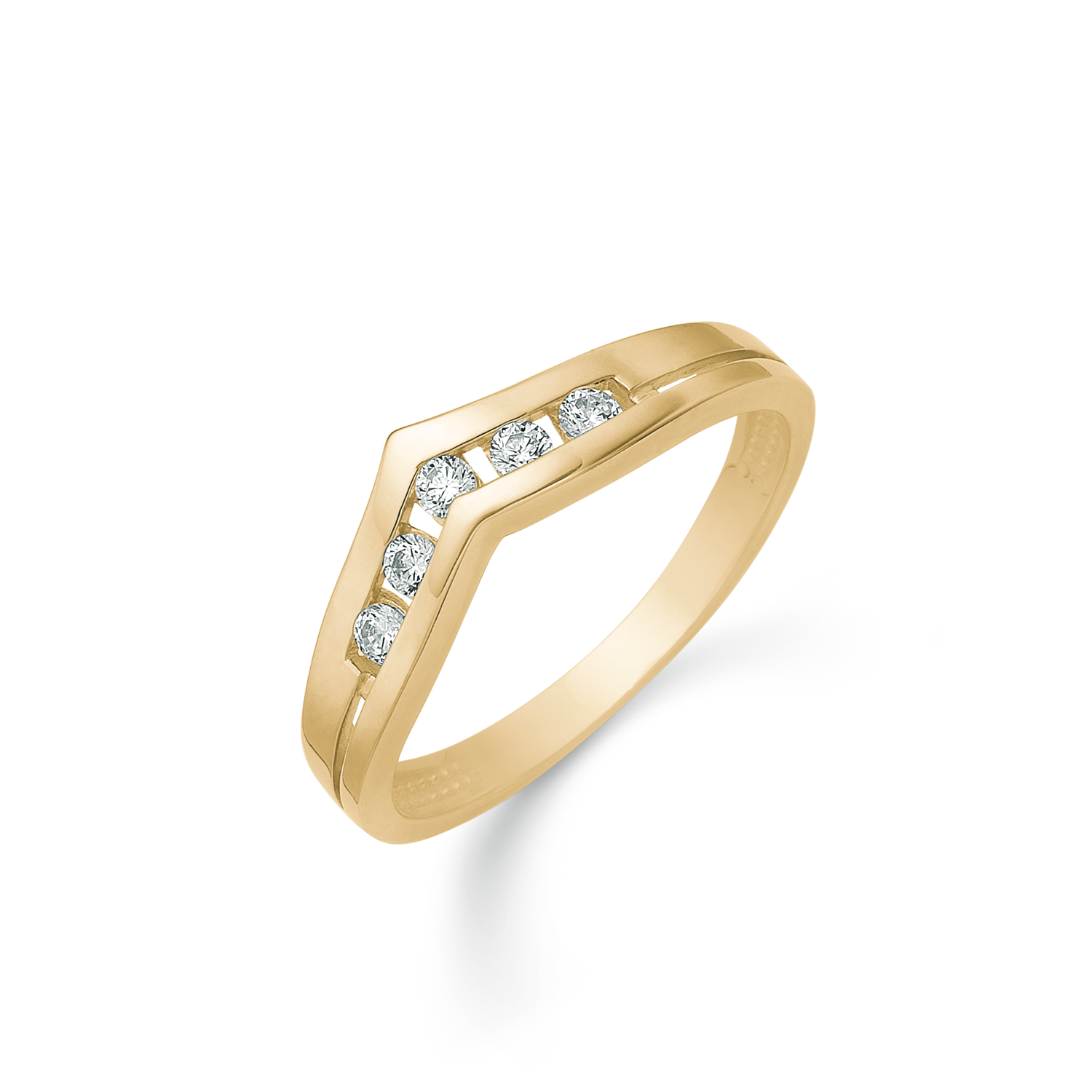 Støvring Design 8kt Guld Rig med 5 Zirkonia 62251997