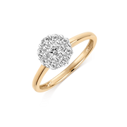 Støvring Design 8kt Guld Roset ring med Zirkonia 62257046